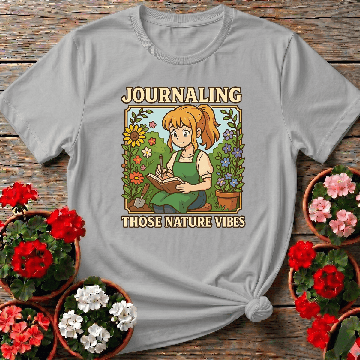 Journaling Those Nature Vibes Anime T-shirt - GardeningTshirts