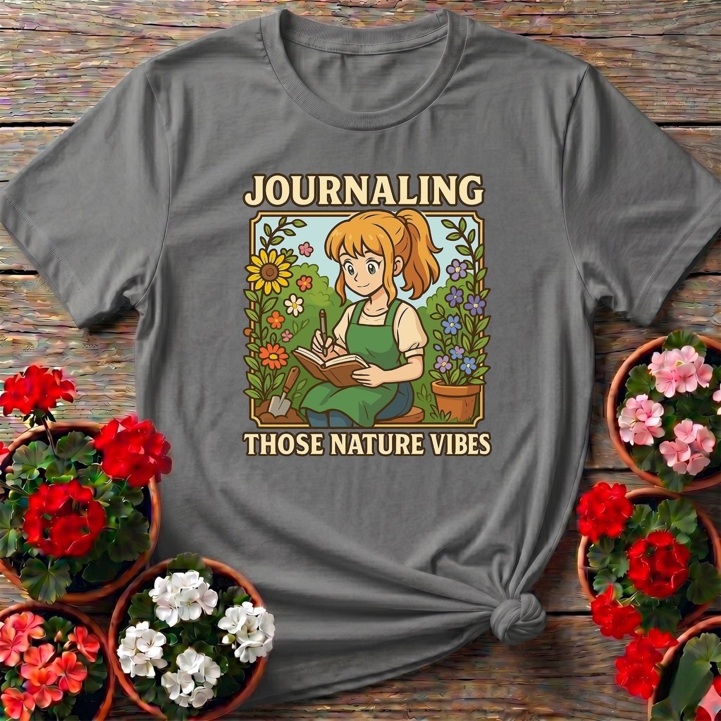 Journaling Those Nature Vibes Anime T-shirt - GardeningTshirts