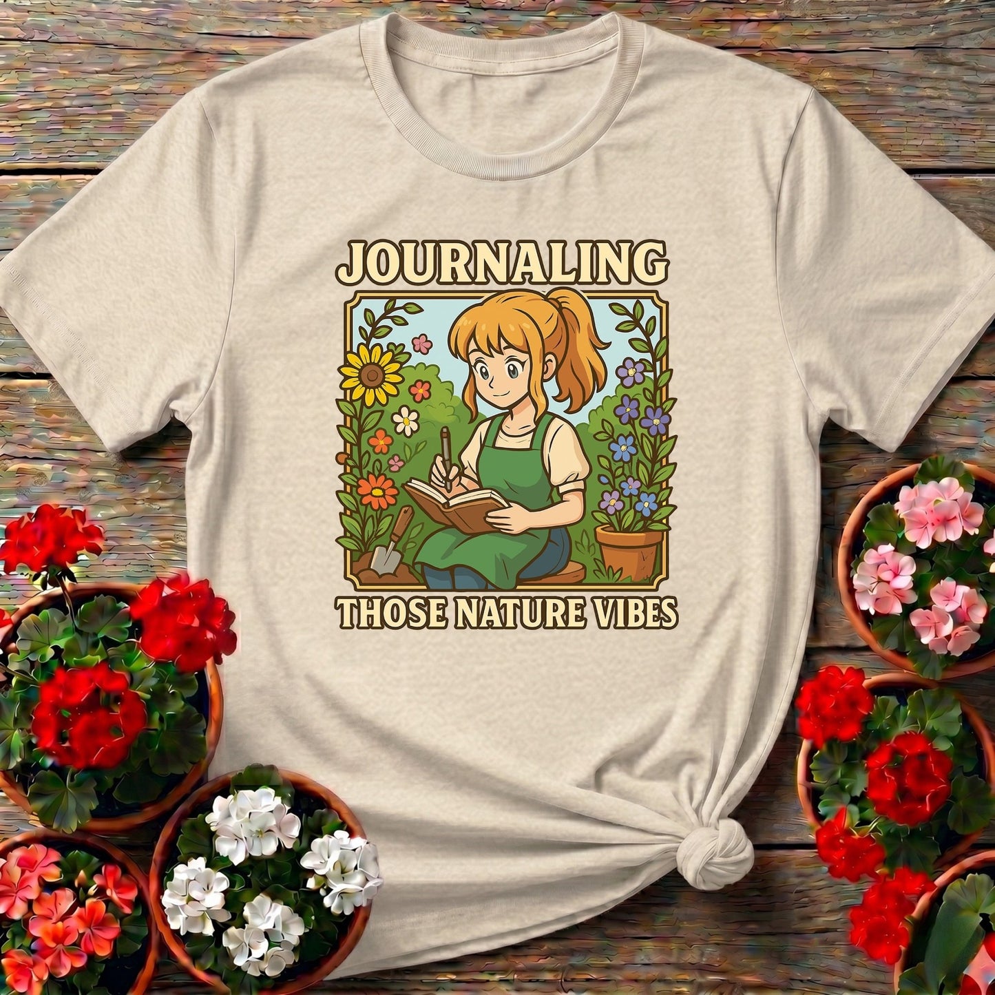 Journaling Those Nature Vibes Anime T-shirt - GardeningTshirts