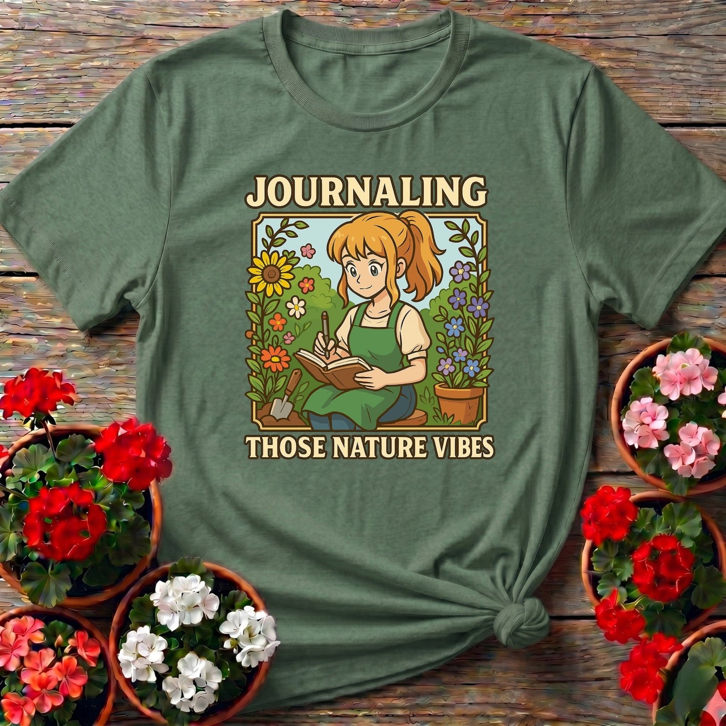 Journaling Those Nature Vibes Anime T-shirt - GardeningTshirts