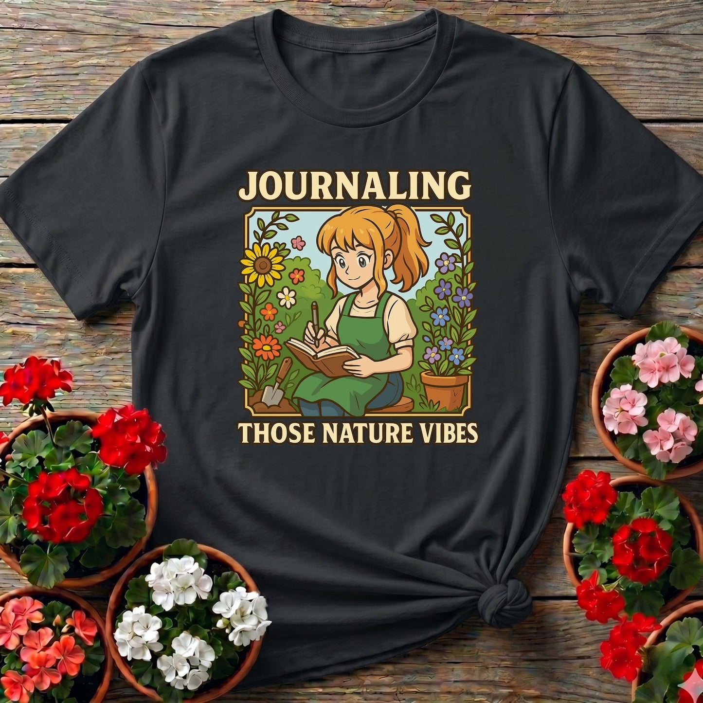 Journaling Those Nature Vibes Anime T-shirt - GardeningTshirts