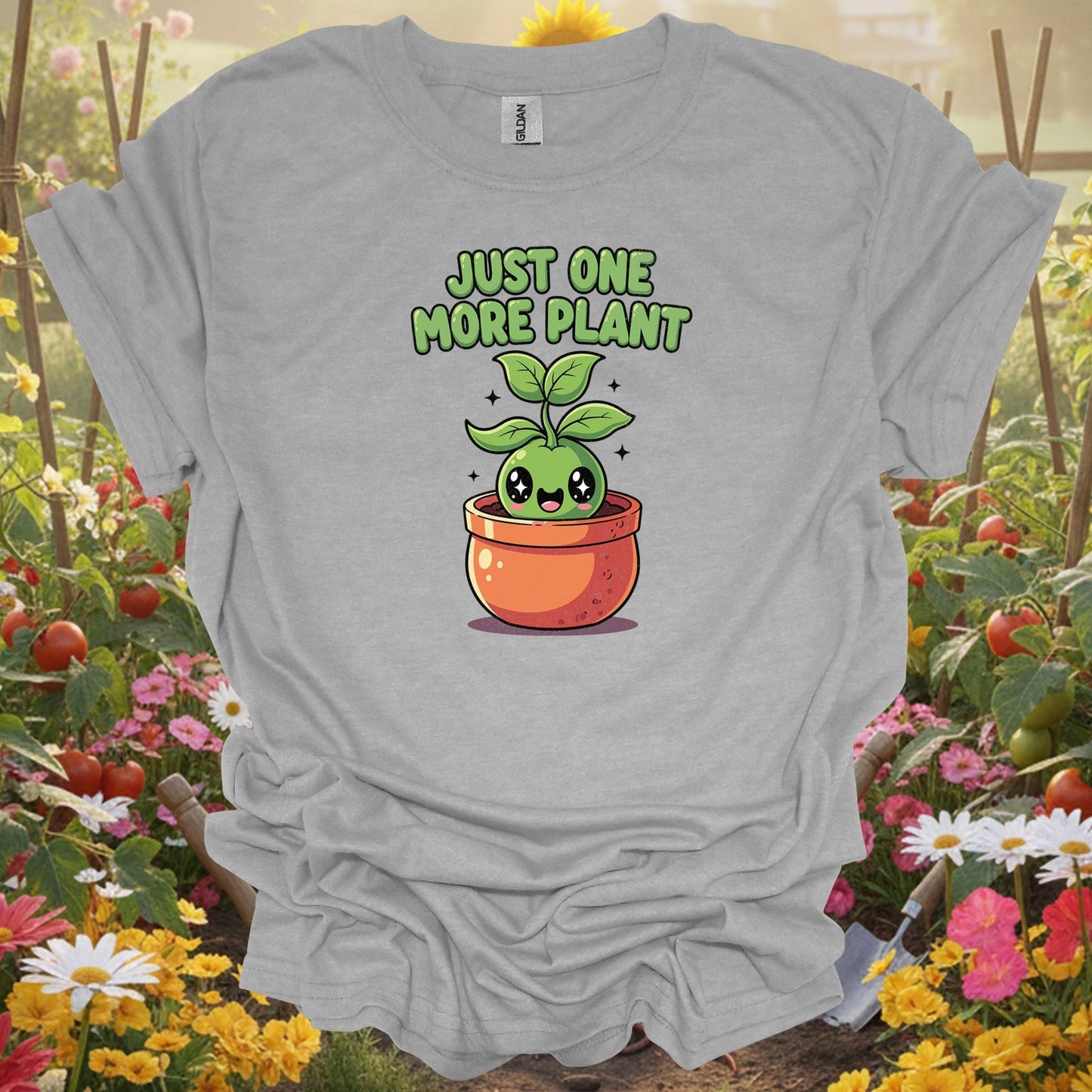 "Just One More Plant" Cute Kawaii T-Shirt - GardeningTshirts