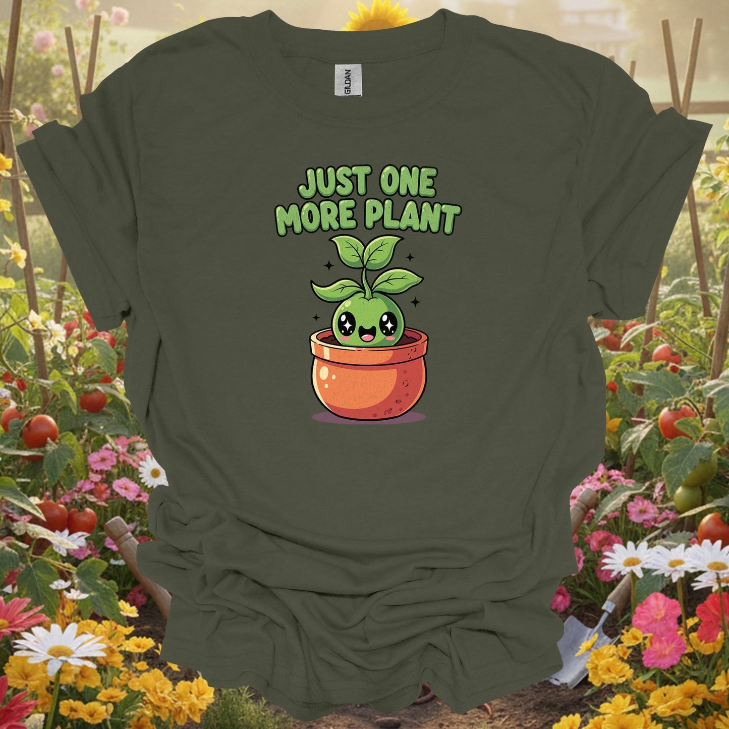 "Just One More Plant" Cute Kawaii T-Shirt - GardeningTshirts