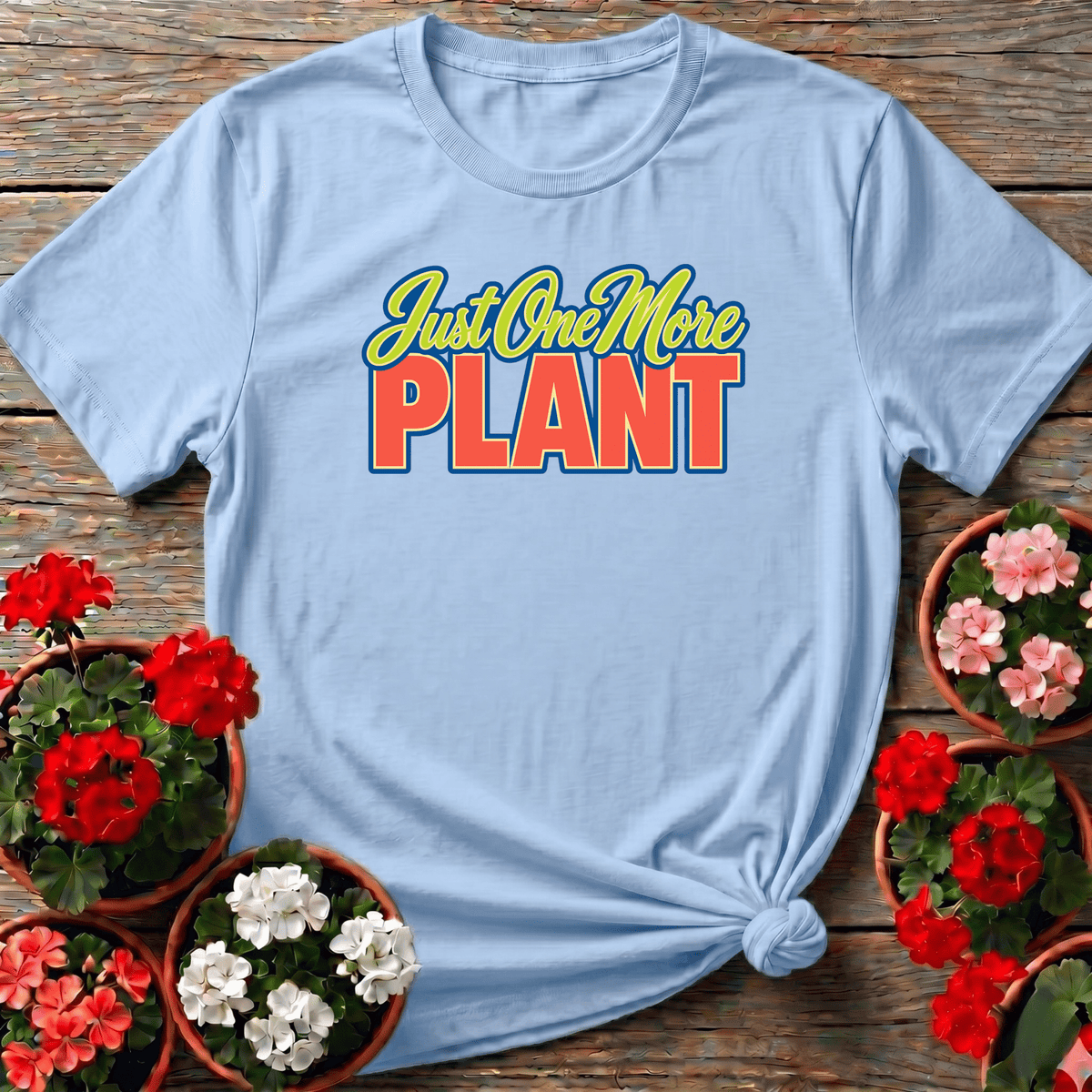 Light Blue vintage script plant lover gardening top for the collector who keeps counting