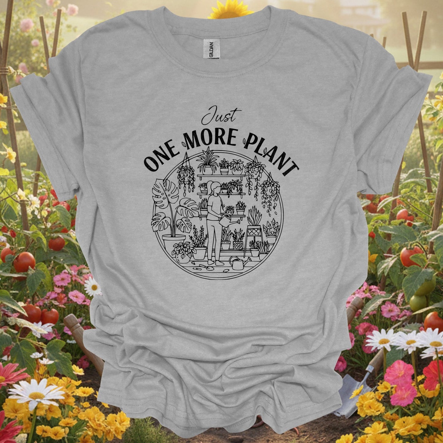 "Just One More Plant" Houseplant Addiction T-Shirt - GardeningTshirts