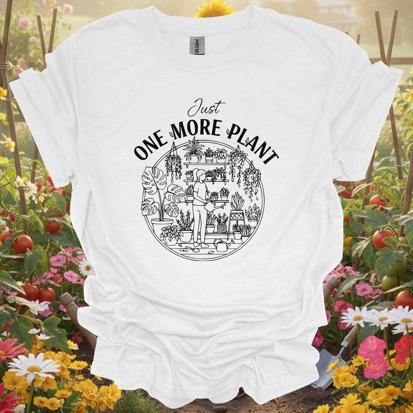 "Just One More Plant" Houseplant Addiction T-Shirt - GardeningTshirts