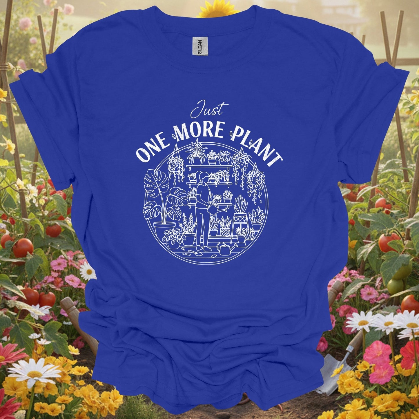 "Just One More Plant" Houseplant Addiction T-Shirt - GardeningTshirts