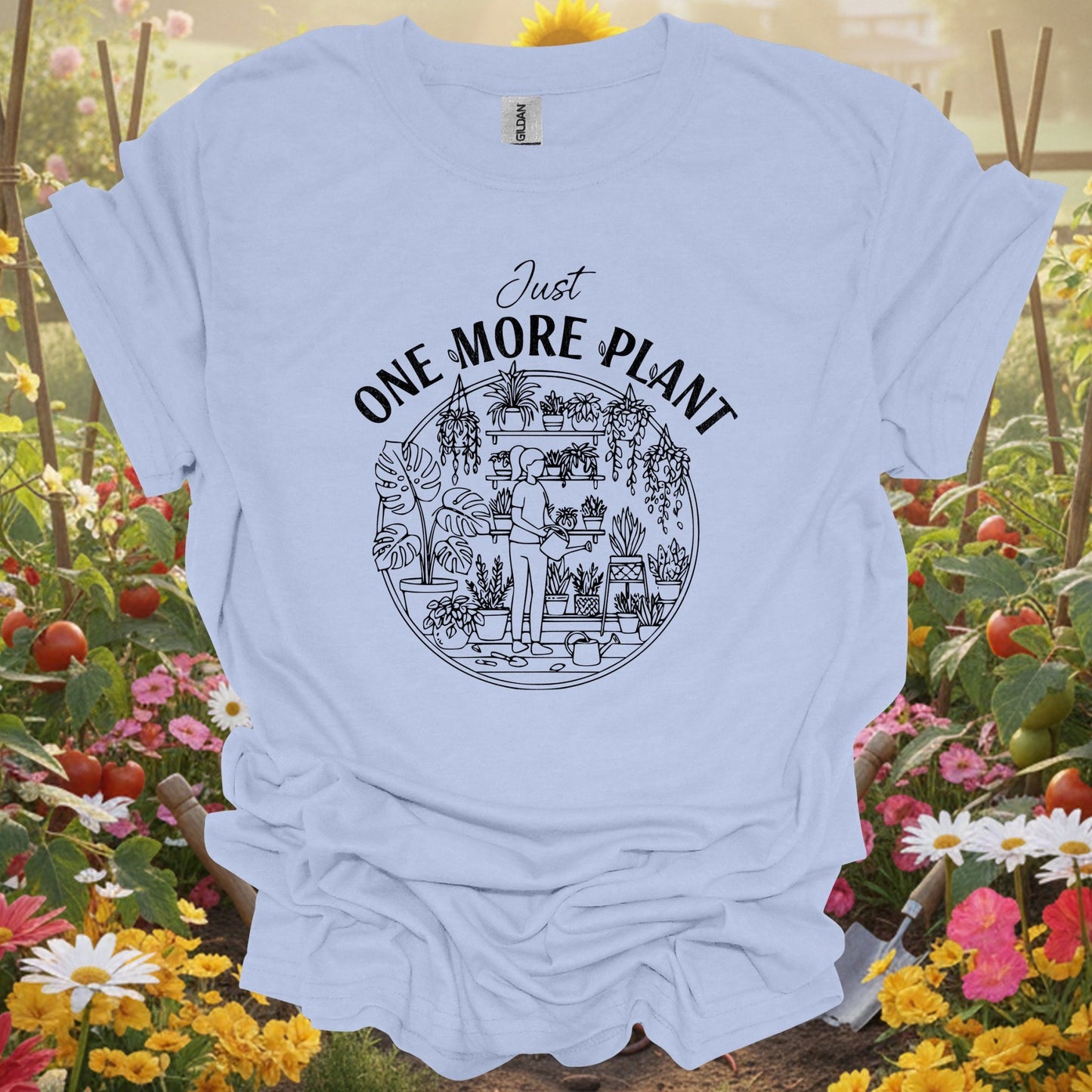 "Just One More Plant" Houseplant Addiction T-Shirt - GardeningTshirts
