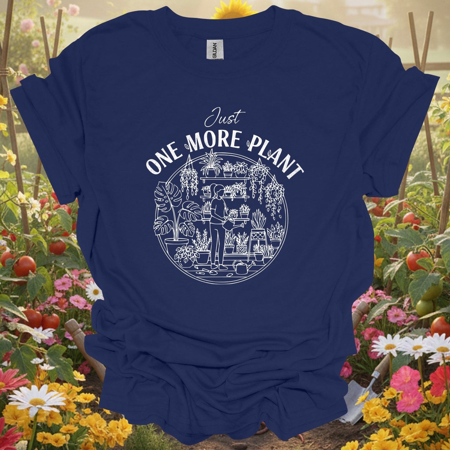 "Just One More Plant" Houseplant Addiction T-Shirt - GardeningTshirts