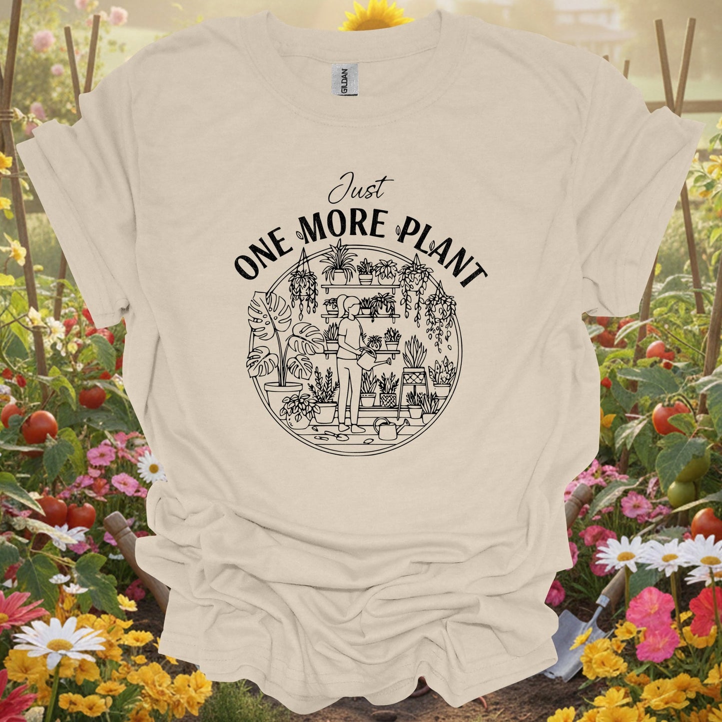 "Just One More Plant" Houseplant Addiction T-Shirt - GardeningTshirts