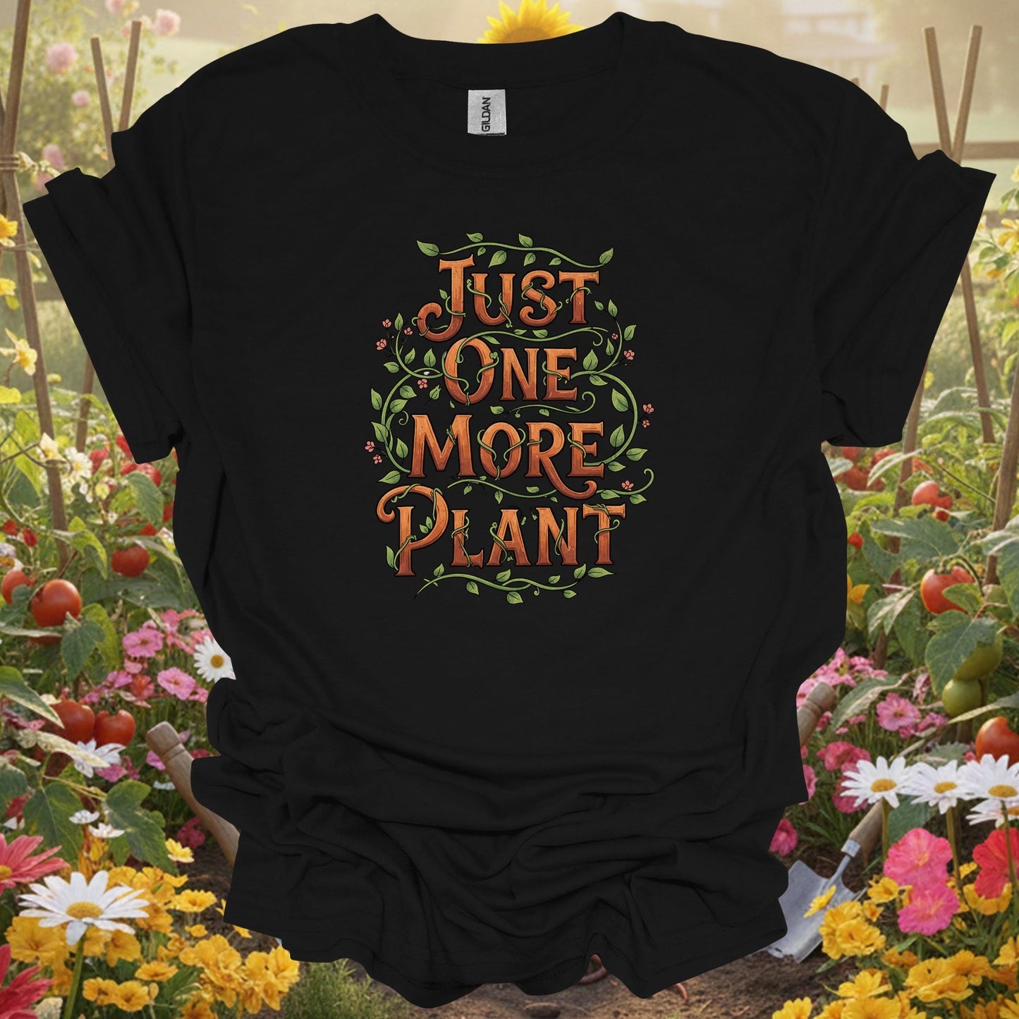 Black just one more plant gardening shirt for houseplant parents, plant addicts, indoor jungle creators, funny gardeners, ...
