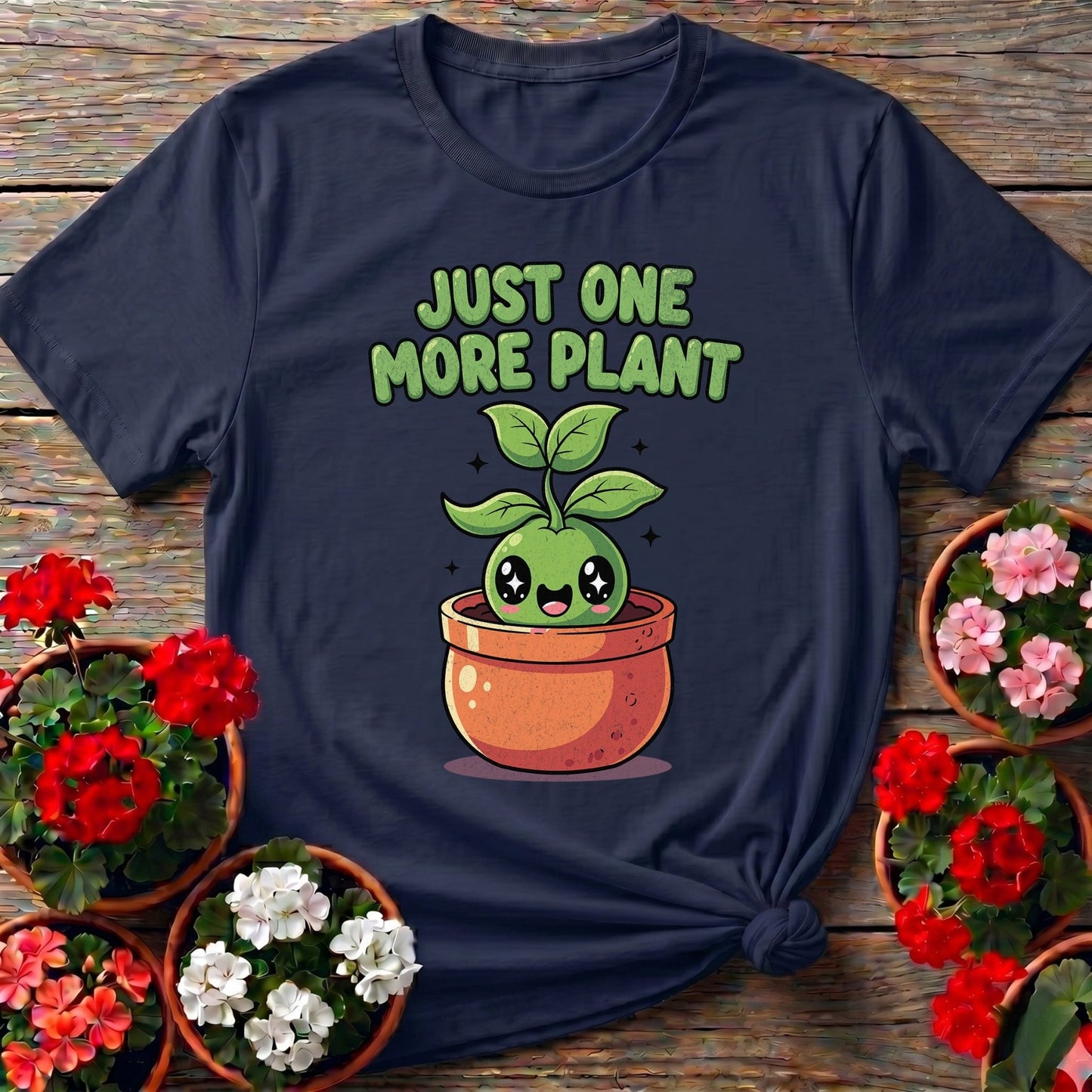Just One More Plant Kawaii Gardening Tee - GardeningTshirts