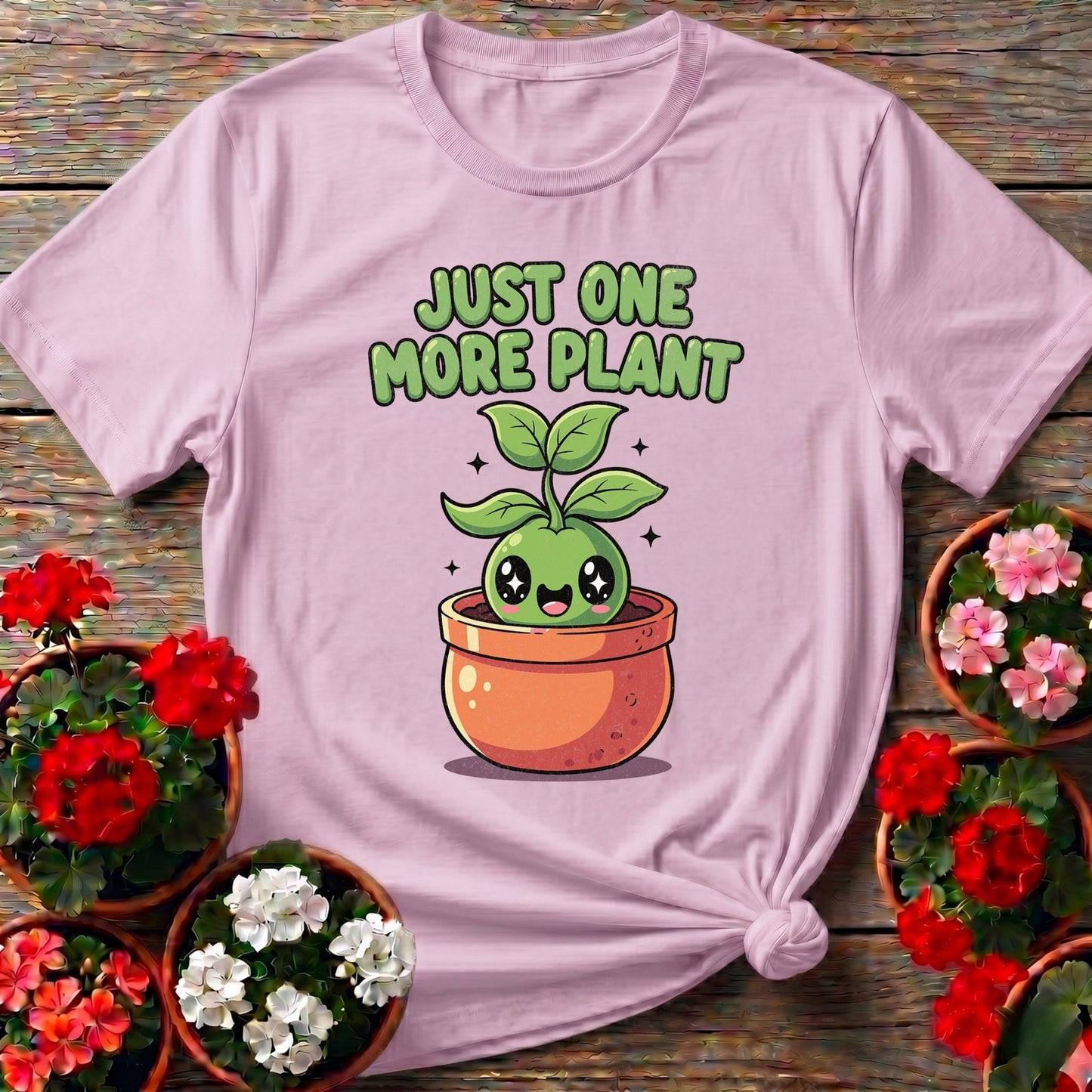 Just One More Plant Kawaii Gardening Tee - GardeningTshirts