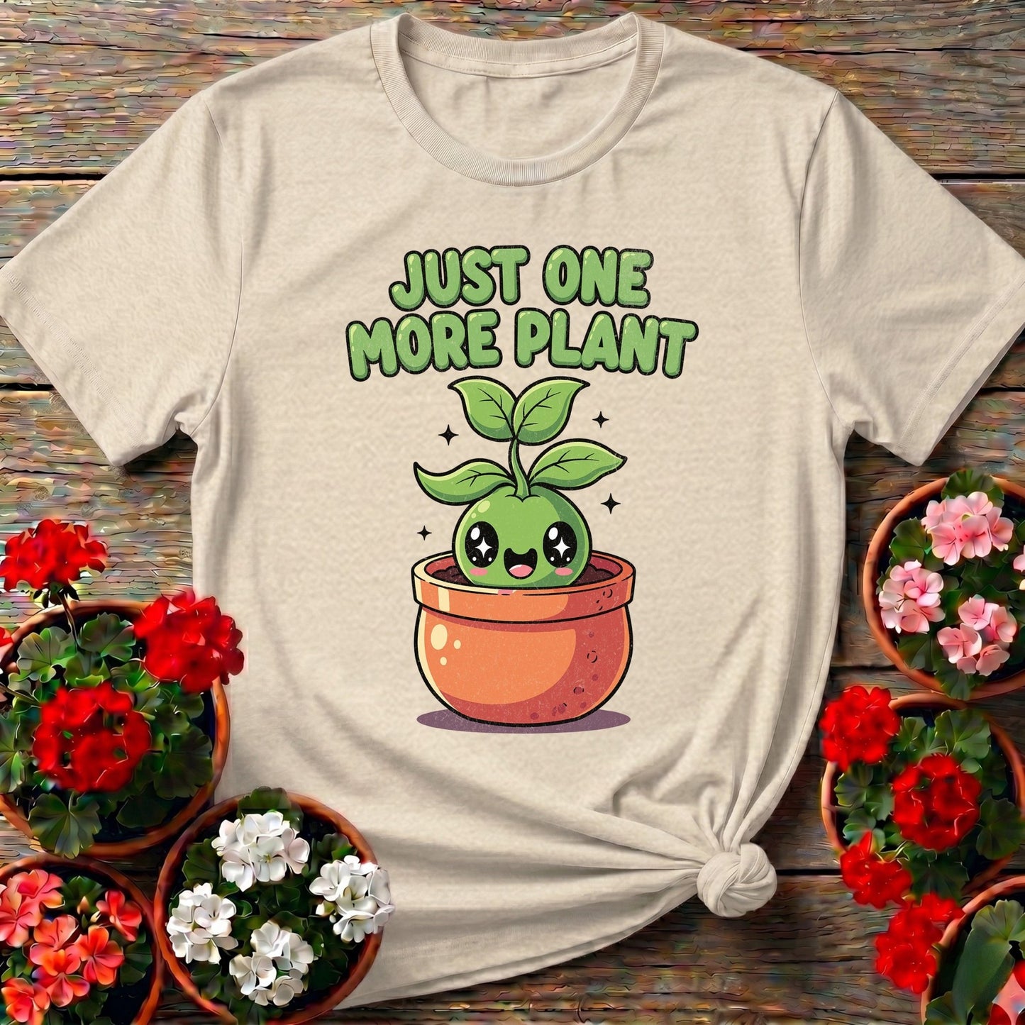 Just One More Plant Kawaii Gardening Tee - GardeningTshirts