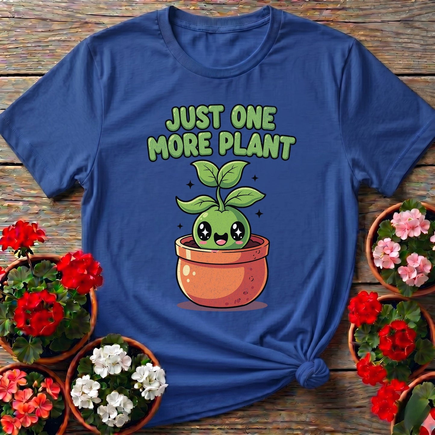Just One More Plant Kawaii Gardening Tee - GardeningTshirts
