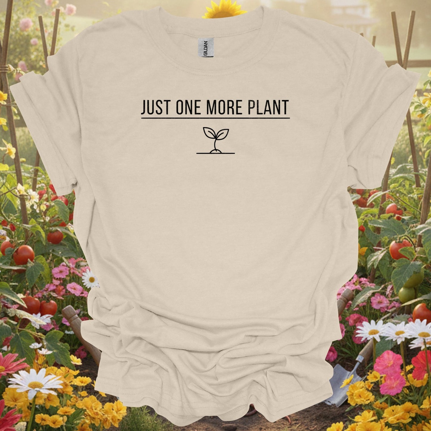 Natural just one more plant gardening shirt for houseplant parents, plant addicts, indoor jungle creators, minimalist gard...
