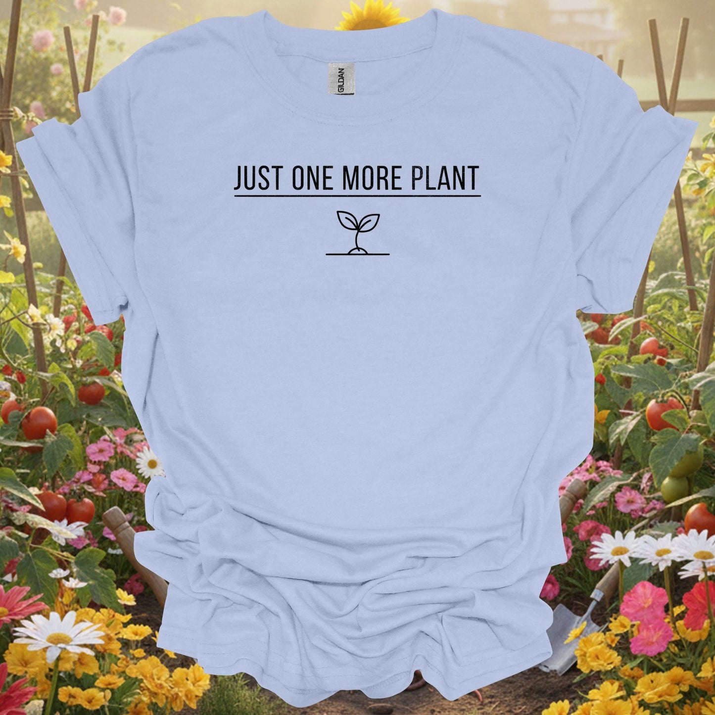 Light blue just one more plant gardening shirt for houseplant parents, plant addicts, indoor jungle creators, minimalist g...