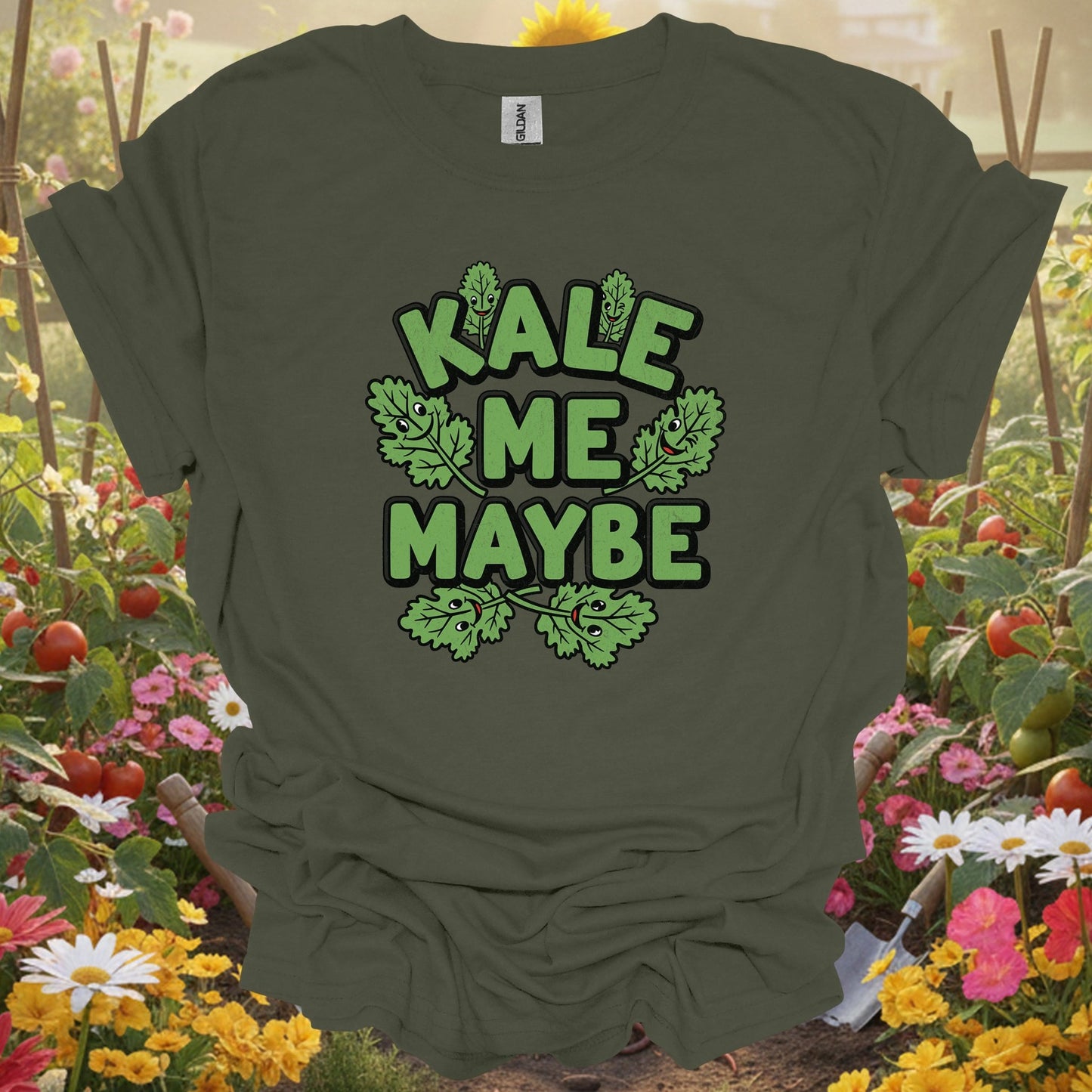 "Kale Me Maybe" Funny Vegetable Pun T-Shirt - GardeningTshirts