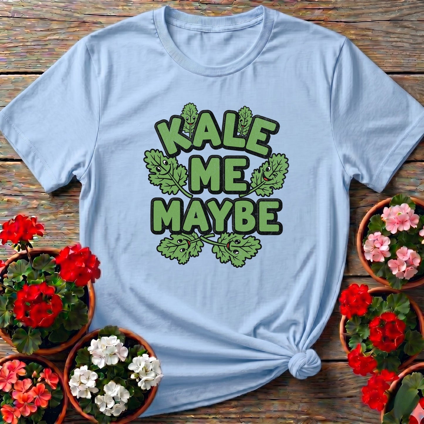 Kale Me Maybe Funny Vegetable Pun T-shirt - GardeningTshirts