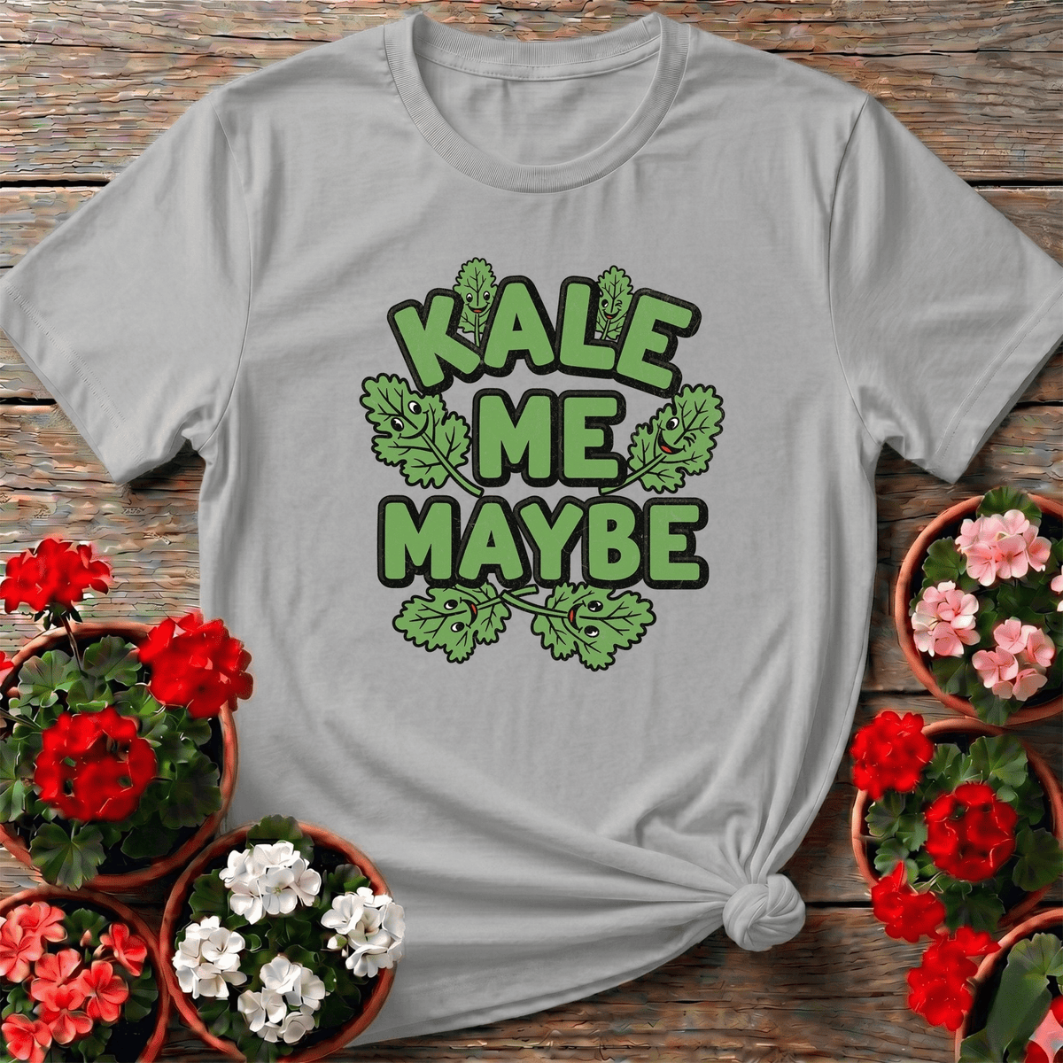 Kale Me Maybe Funny Vegetable Pun T-shirt - GardeningTshirts
