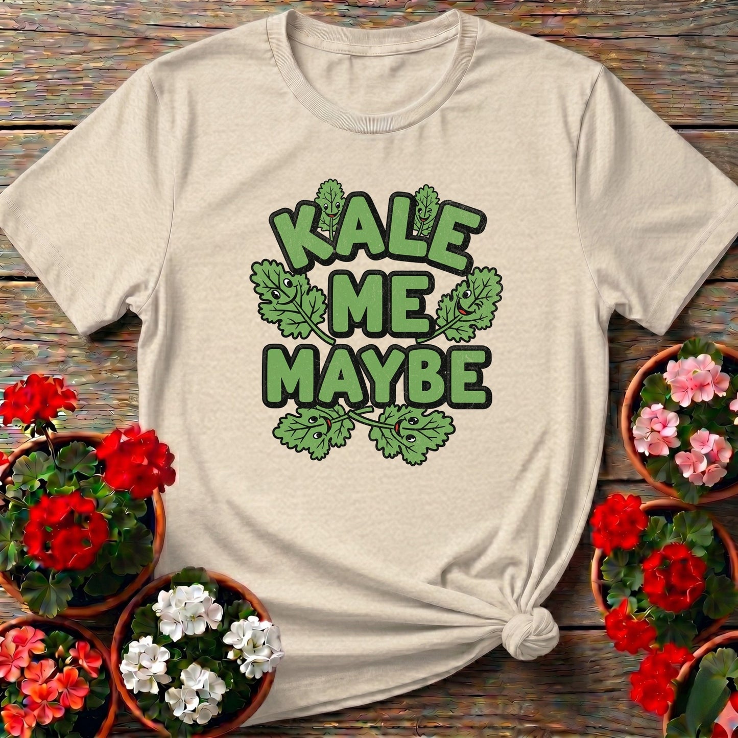 Kale Me Maybe Funny Vegetable Pun T-shirt - GardeningTshirts