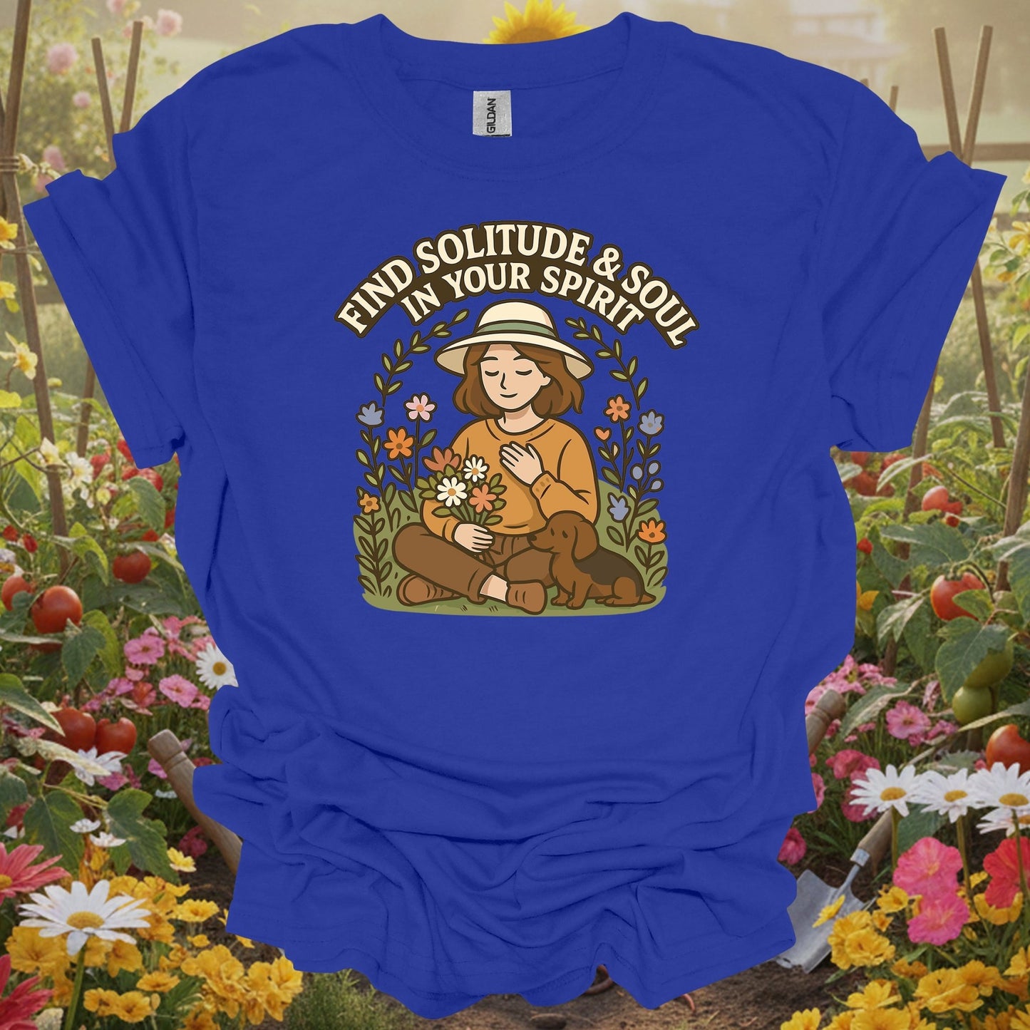 Kawaii Backyard Sanctuary Find Your Soul Statement Shirt - GardeningTshirts