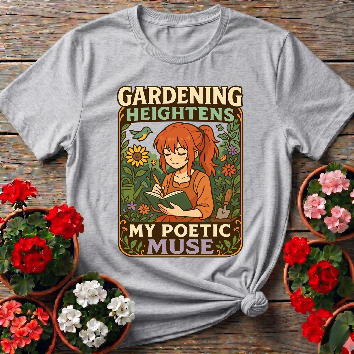 Gardening Heightens My Poetic Muse Kawaii Tee - GardeningTshirts