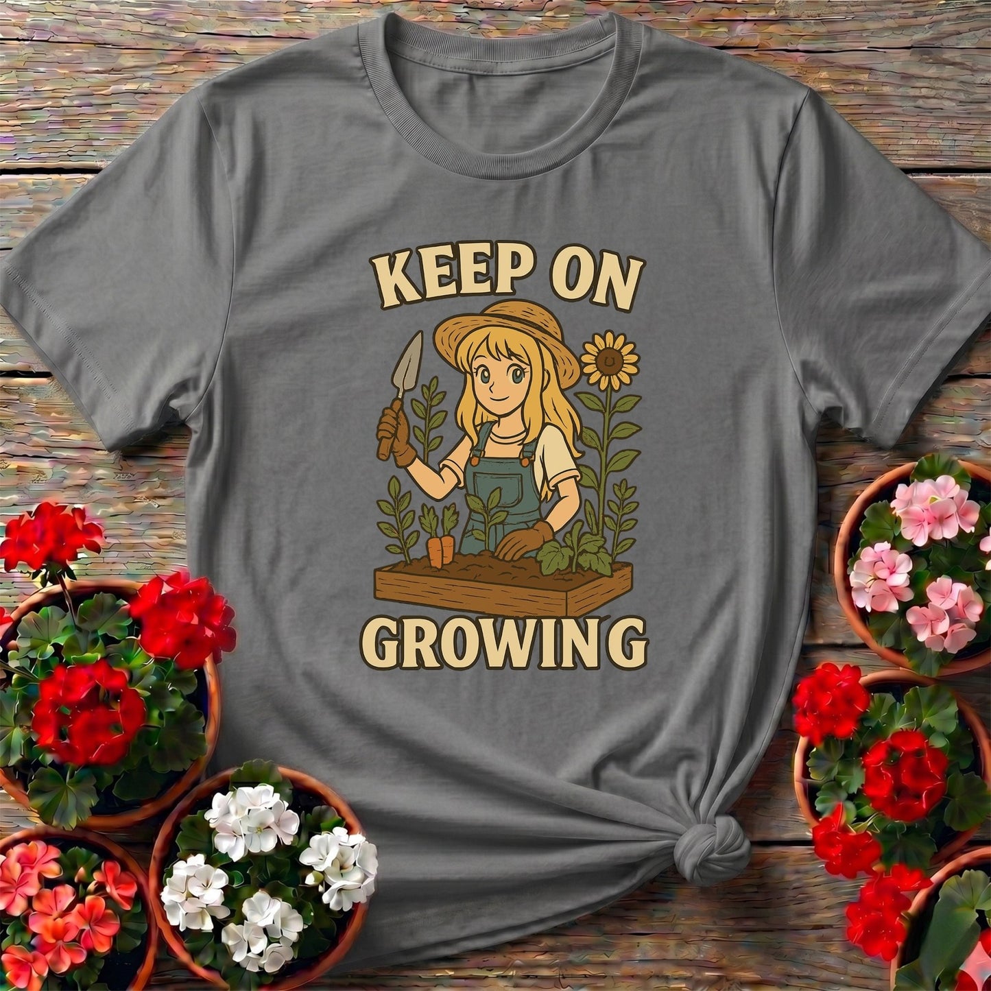 Keep On Growing Anime Gardener Tee - GardeningTshirts