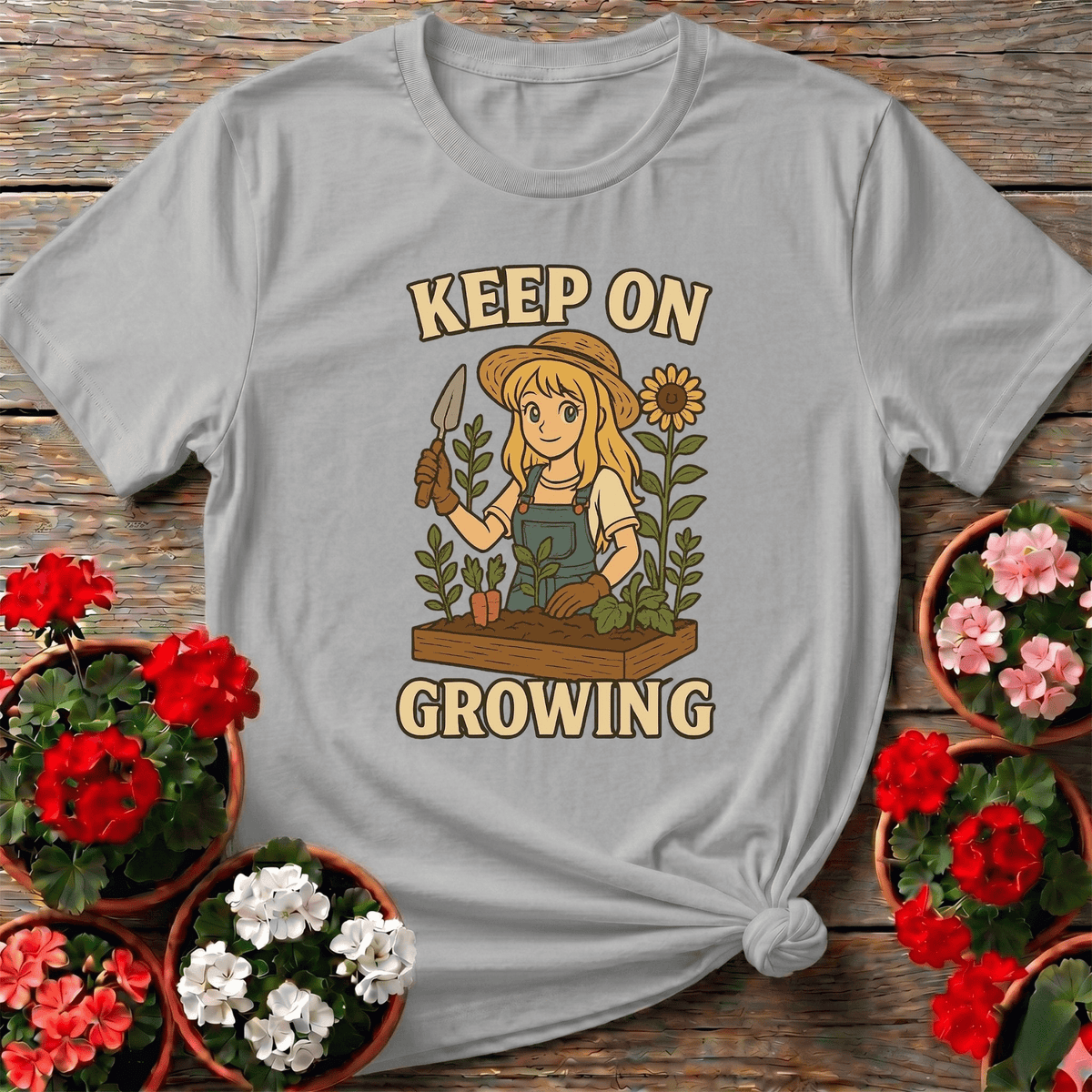 Keep On Growing Anime Gardener Tee - GardeningTshirts