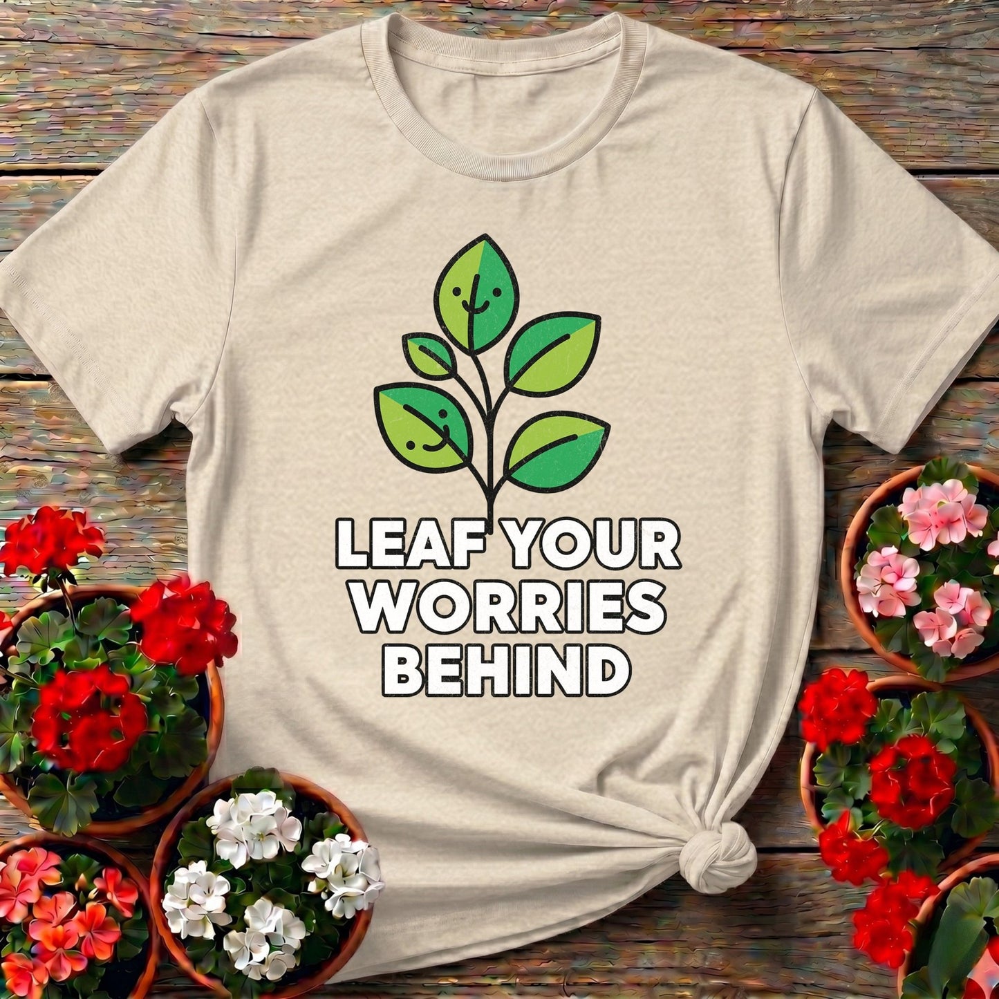 Leaf Your Worries Behind Sprout Tee - GardeningTshirts