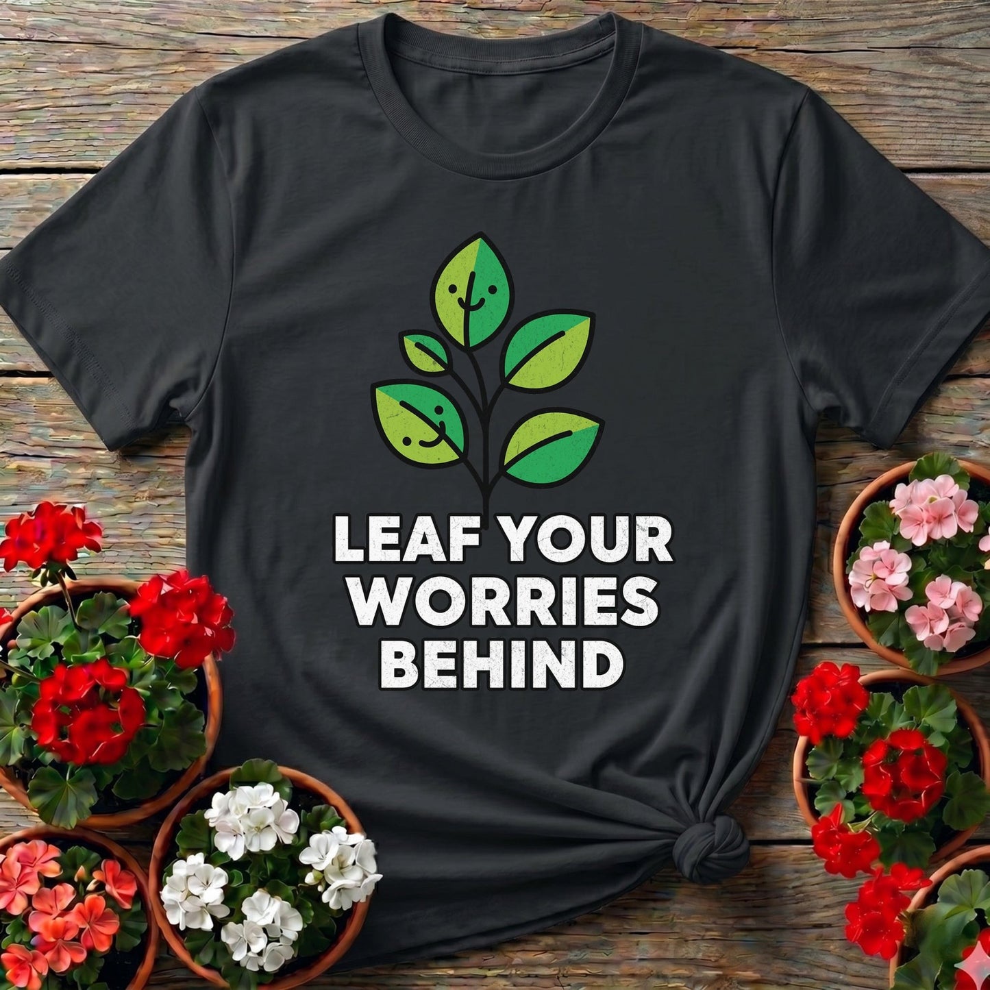 Leaf Your Worries Behind Sprout Tee - GardeningTshirts
