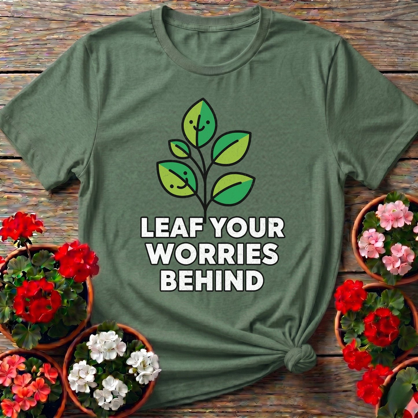 Leaf Your Worries Behind Sprout Tee - GardeningTshirts