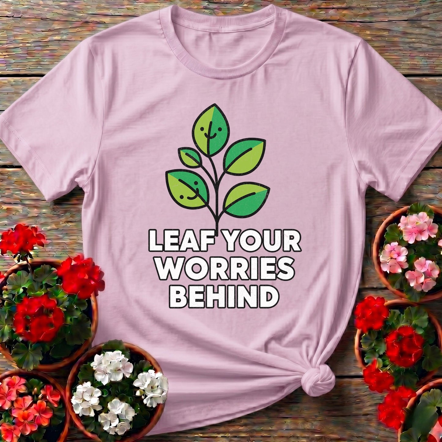 Leaf Your Worries Behind Sprout Tee - GardeningTshirts