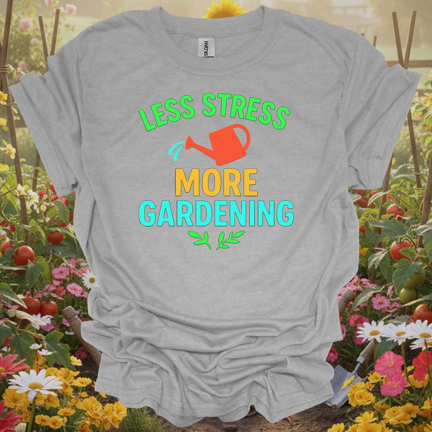 Sport Gray T-shirt with a clean botanical icon illustration perfect for sustainable living enthusiasts and hobbyists alike.