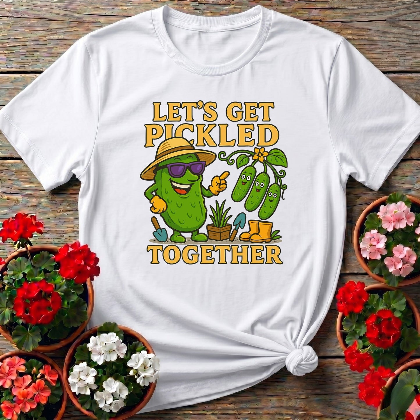 Let's Get Pickled Together Funny Pickle T-shirt - GardeningTshirts