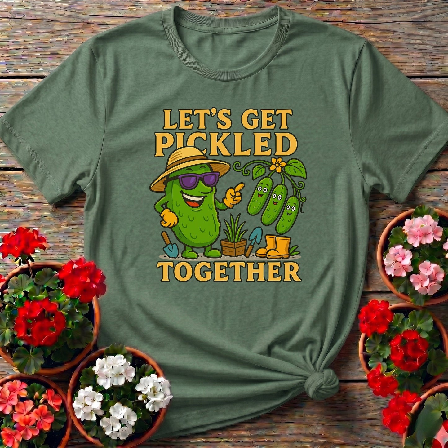 Let's Get Pickled Together Funny Pickle T-shirt - GardeningTshirts