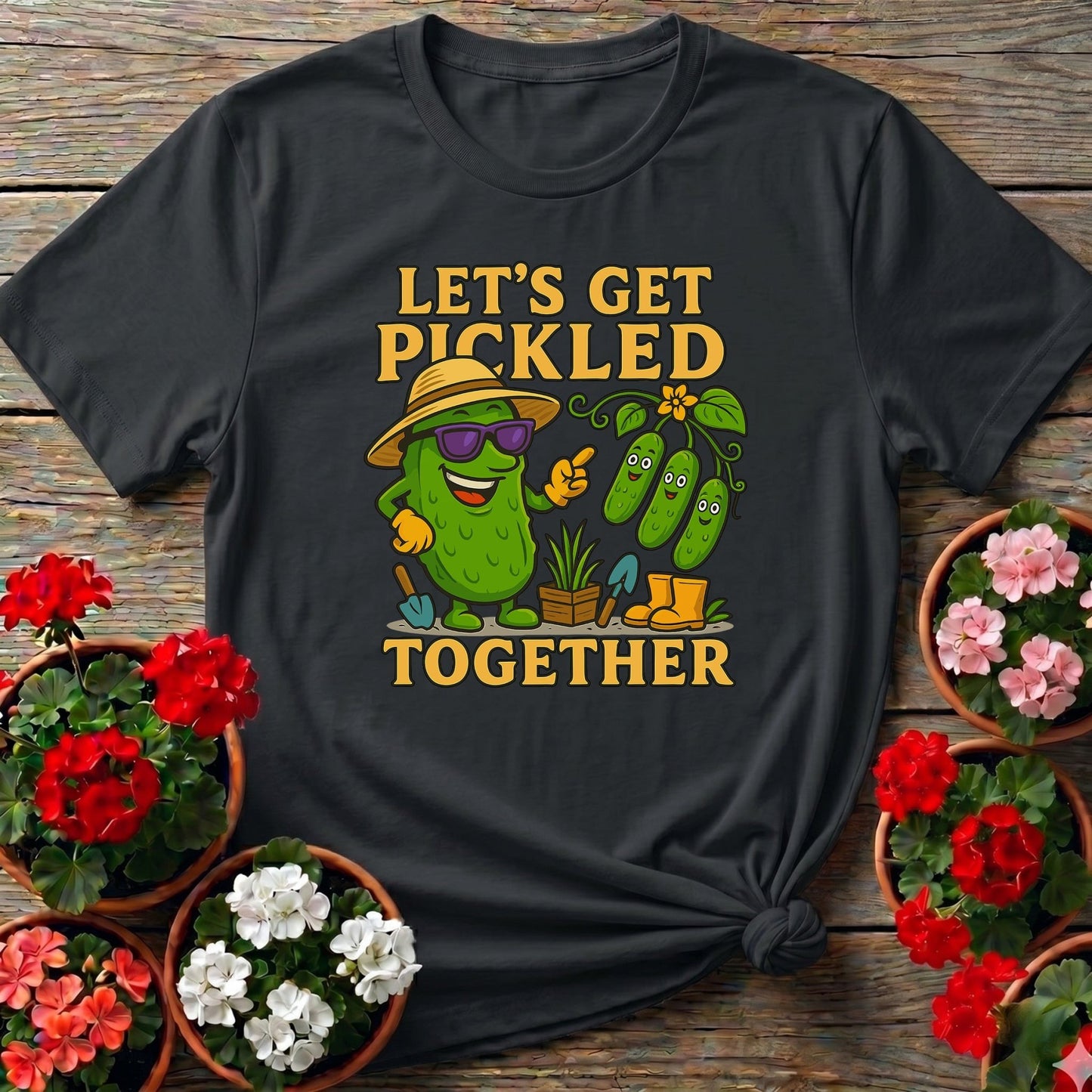 Let's Get Pickled Together Funny Pickle T-shirt - GardeningTshirts
