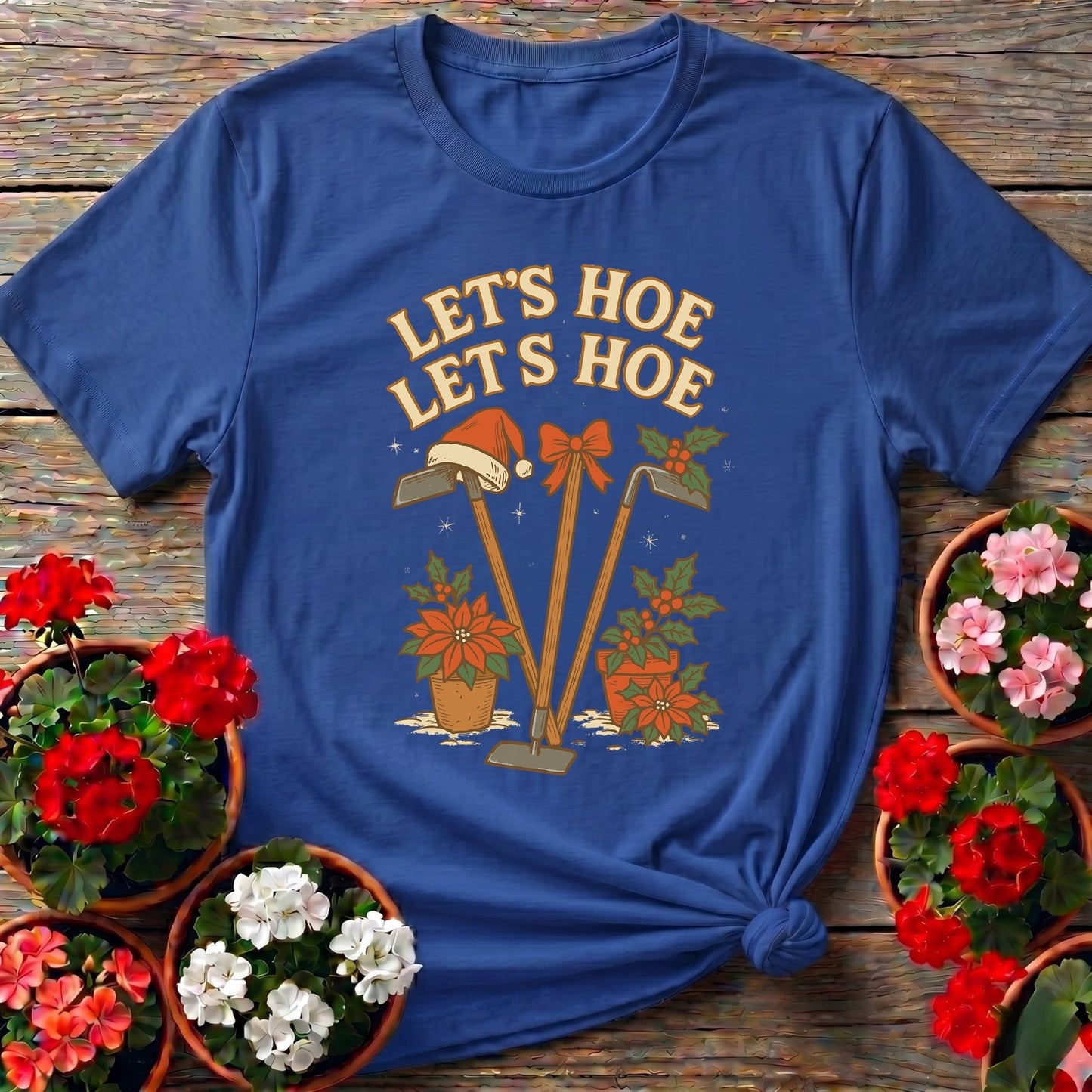 Lets Hoe Lets Hoe Christmas Gardener Tee - GardeningTshirts