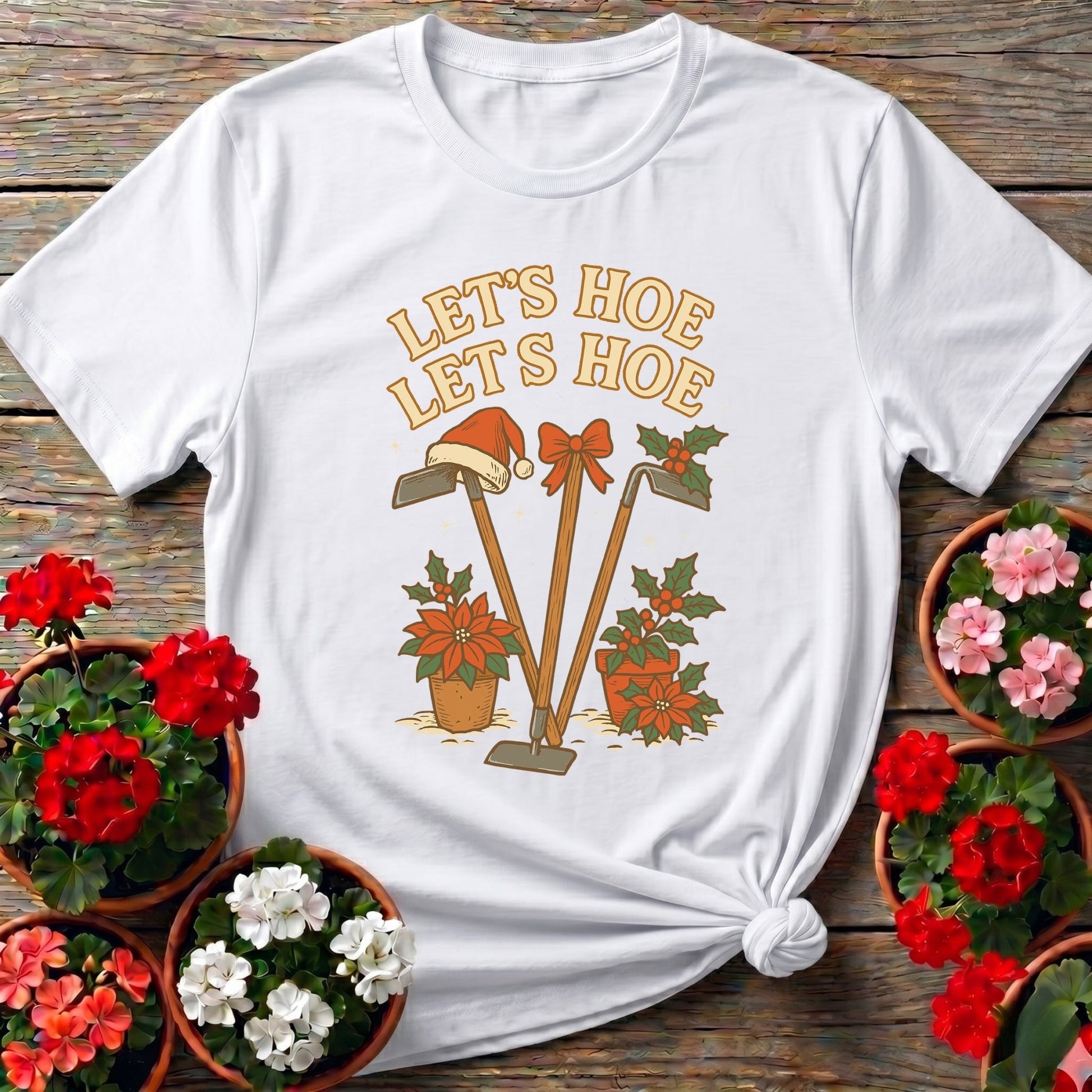 Lets Hoe Lets Hoe Christmas Gardener Tee - GardeningTshirts