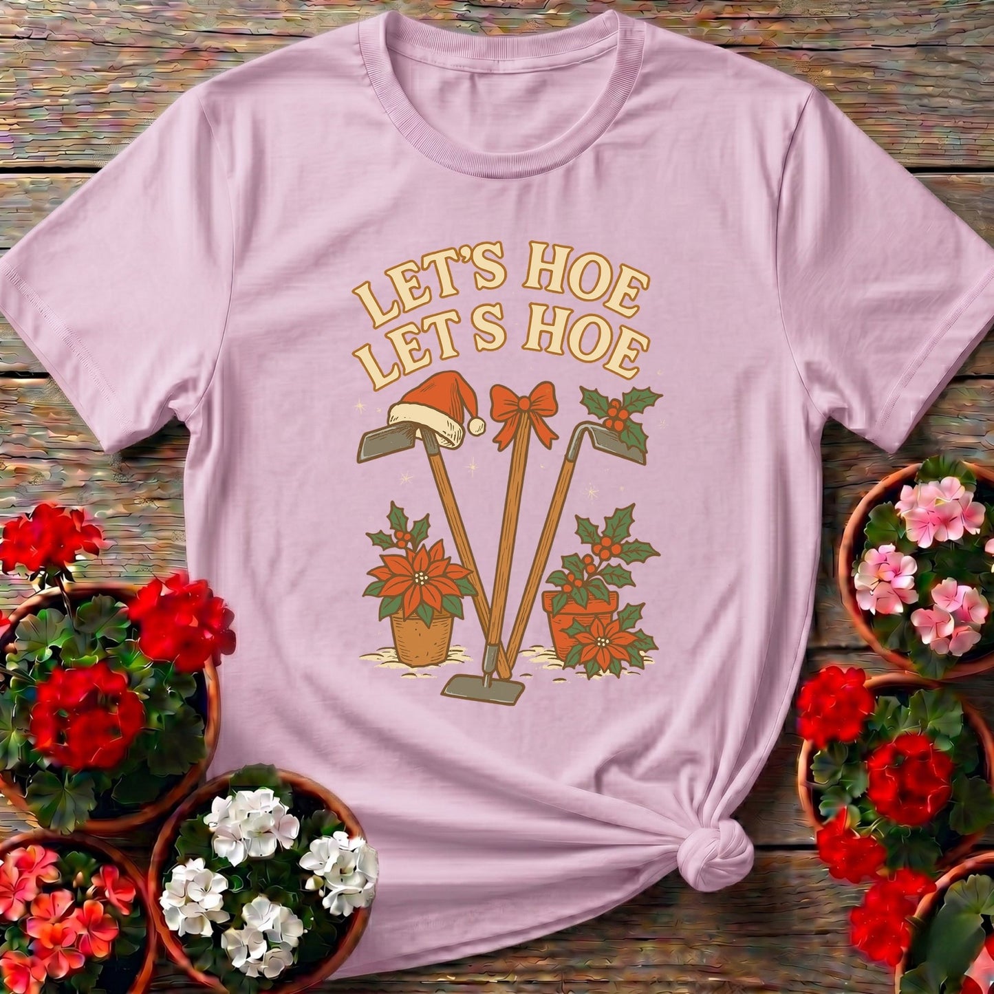 Lets Hoe Lets Hoe Christmas Gardener Tee - GardeningTshirts