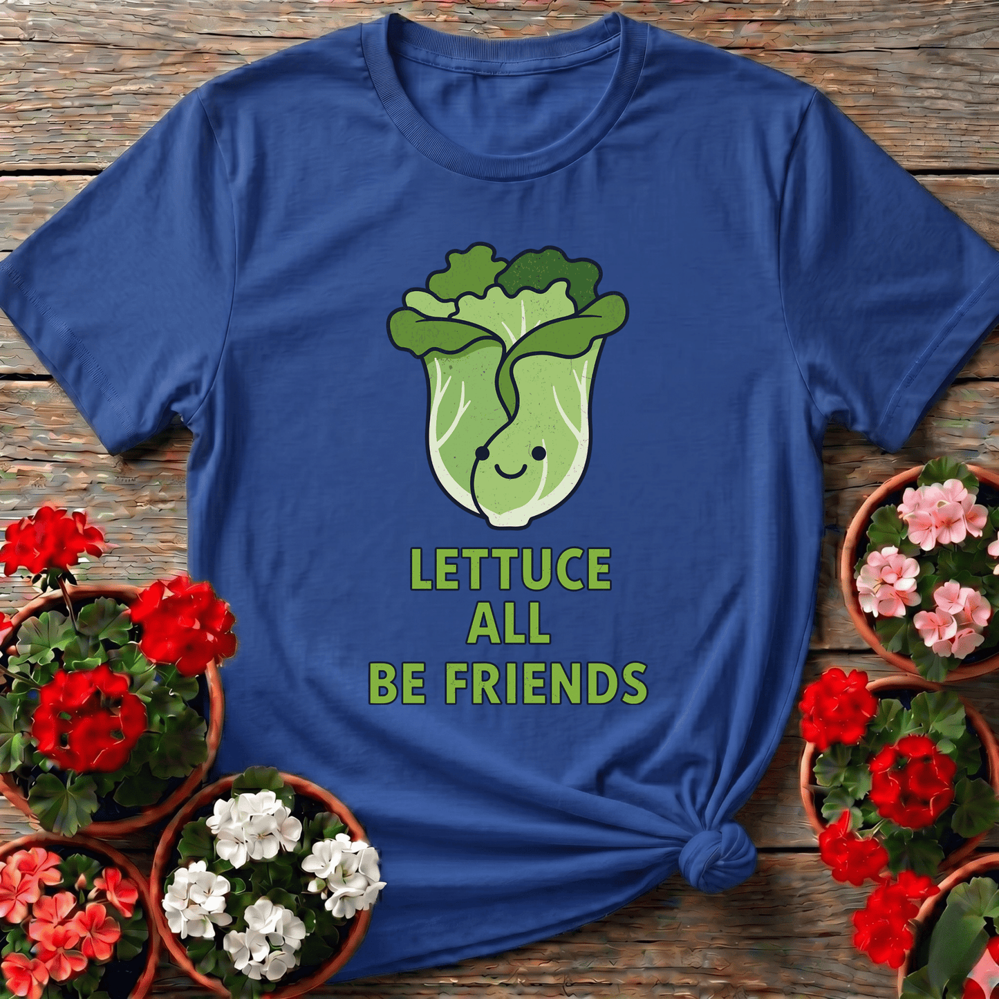 Lettuce All Be Friends Funny Vegetable Garden T-Shirt - GardeningTshirts