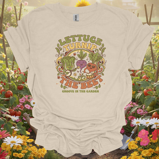 "Lettuce Turnip the Beet" Groovy Garden T-Shirt - GardeningTshirts