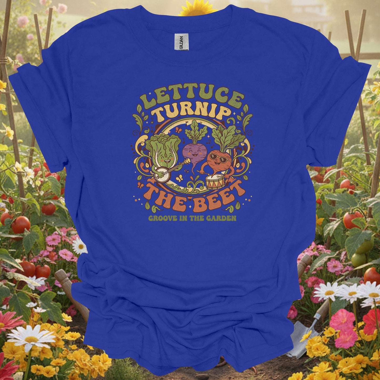 "Lettuce Turnip the Beet" Groovy Garden T-Shirt - GardeningTshirts