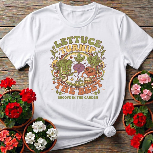 Lettuce Turnip The Beet Groovy Garden Tee - GardeningTshirts