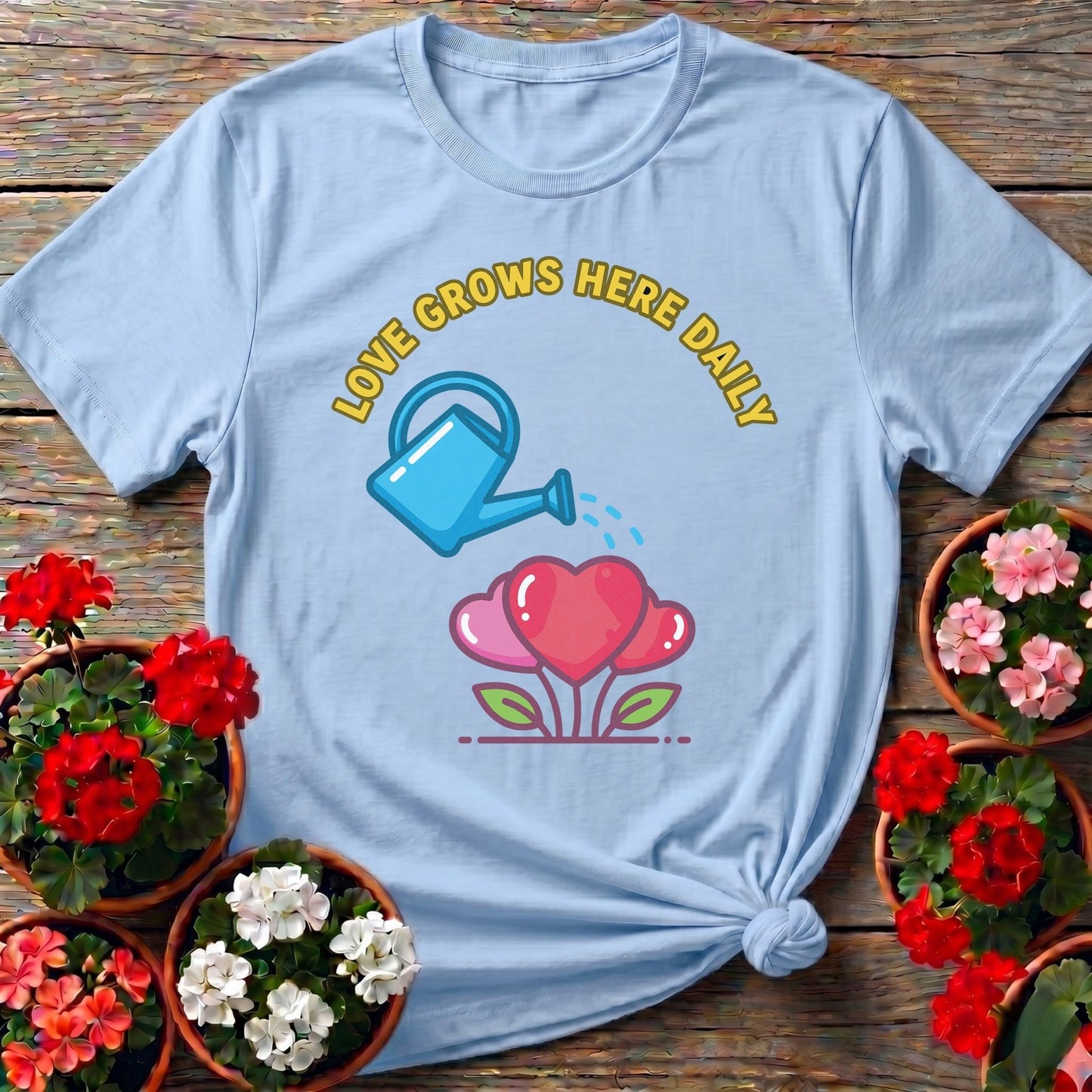 Love Grows Here Daily T-shirt - GardeningTshirts
