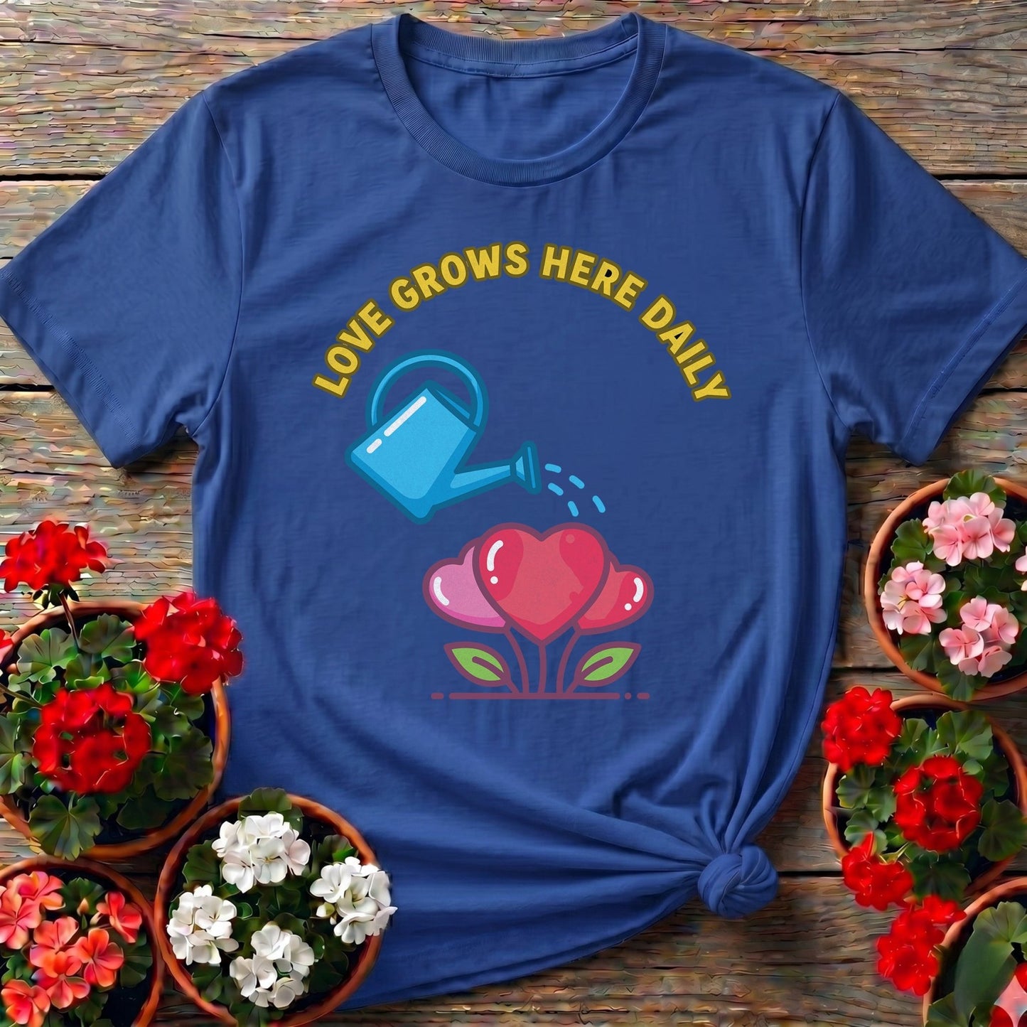 Love Grows Here Daily T-shirt - GardeningTshirts