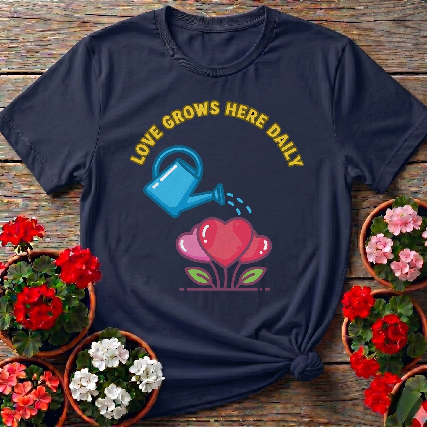 Love Grows Here Daily T-shirt - GardeningTshirts