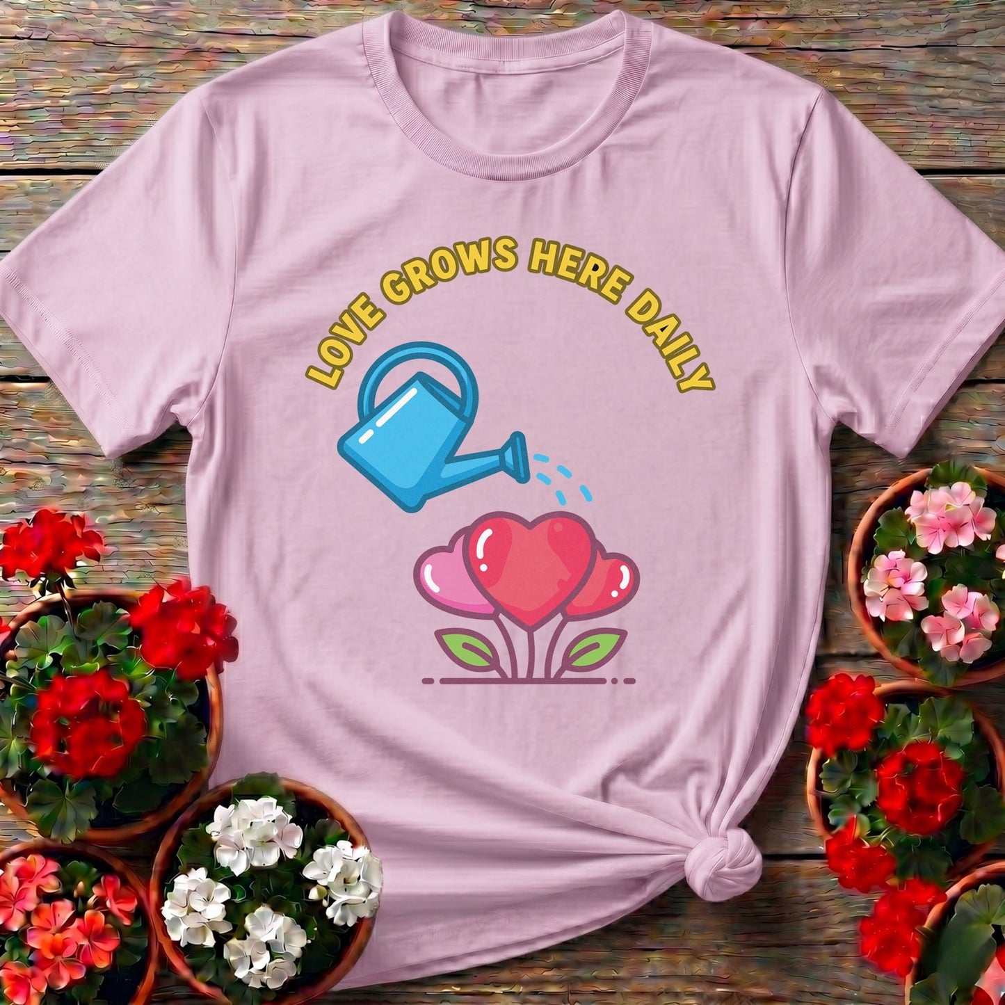 Love Grows Here Daily T-shirt - GardeningTshirts