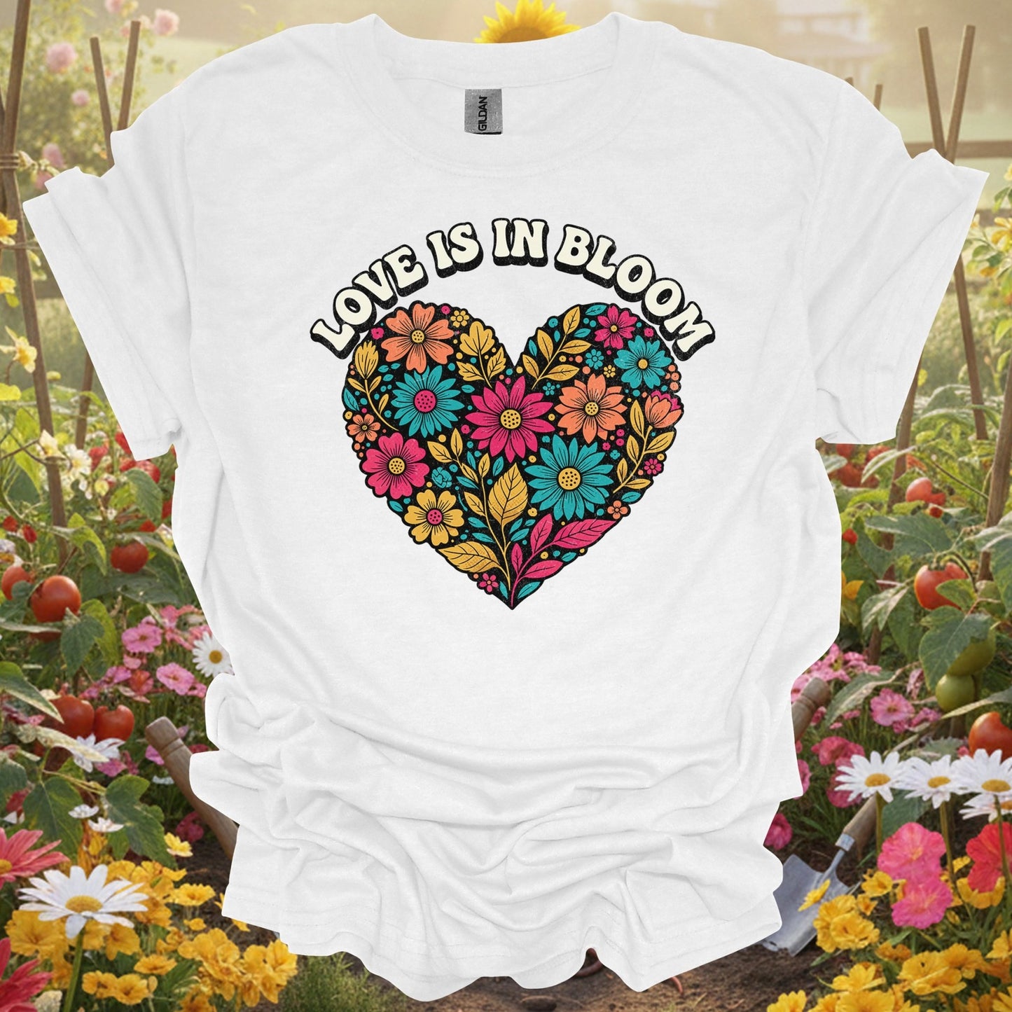 "Love Is In Bloom" Aesthetic Love and Gardening Shirt - GardeningTshirts