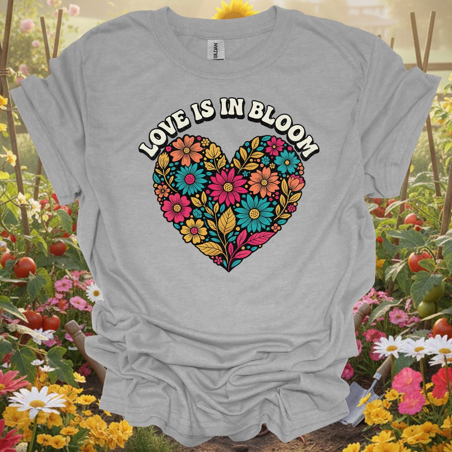"Love Is In Bloom" Aesthetic Love and Gardening Shirt - GardeningTshirts